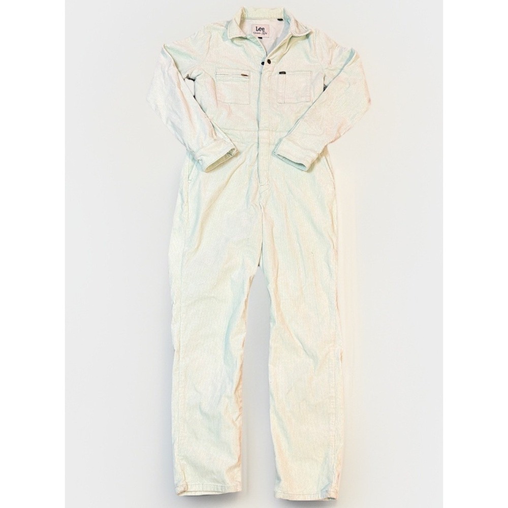 Lee's Union-Alls Free People Mint Green Corduroy Utility Coveralls Medium NWT - Picture 3 of 12